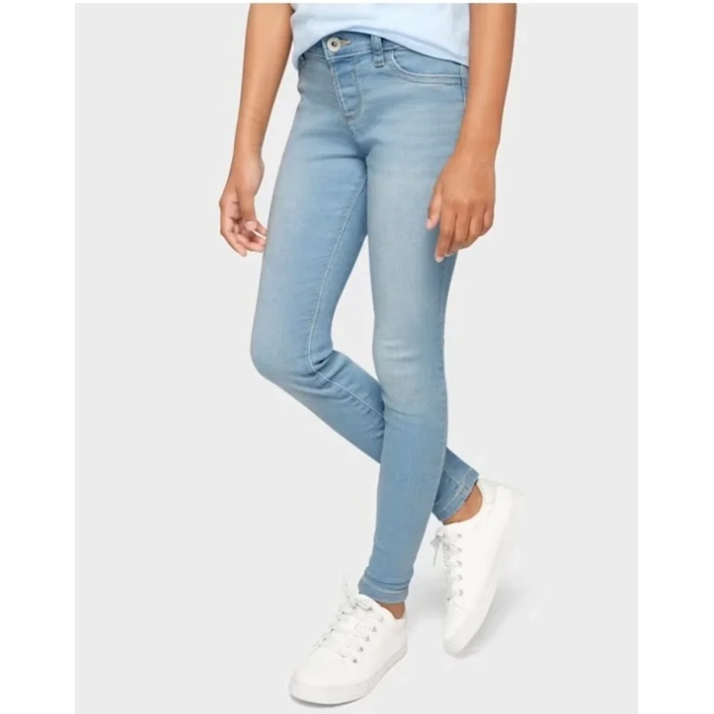 The Children's Place Super Skinny Jeans Kids Size 10 Light Wash Adjustable Waist